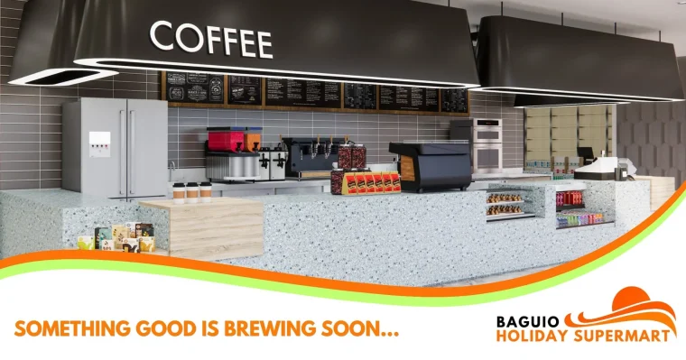 Holiday coffee counter — supplied architectural concept