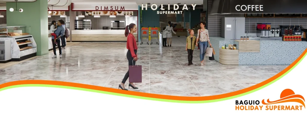 Holiday Supermart interior — supplied architectural concept