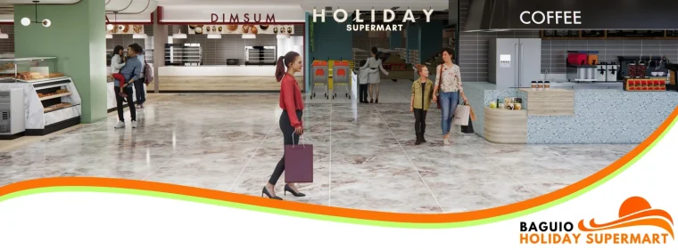 Holiday Supermart interior — supplied architectural concept